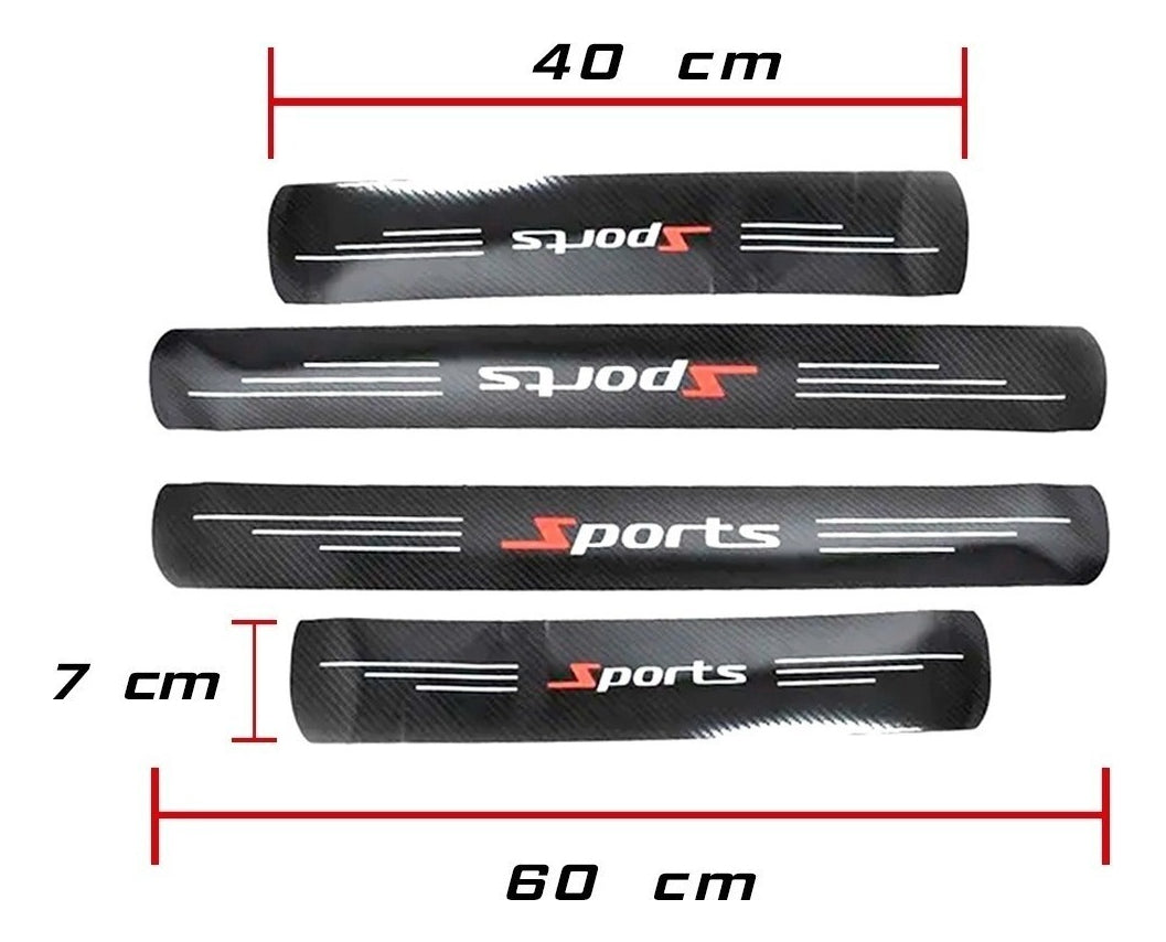 Protector Embellecedores Estribos Fibra Carbono 4 Pzs