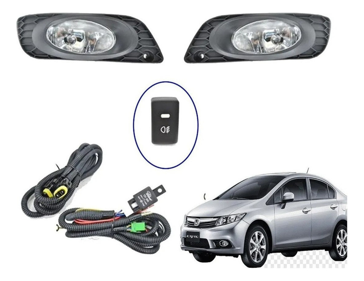 Kit Faros De Niebla Civic 2012-2013 4pts C/switch T/original