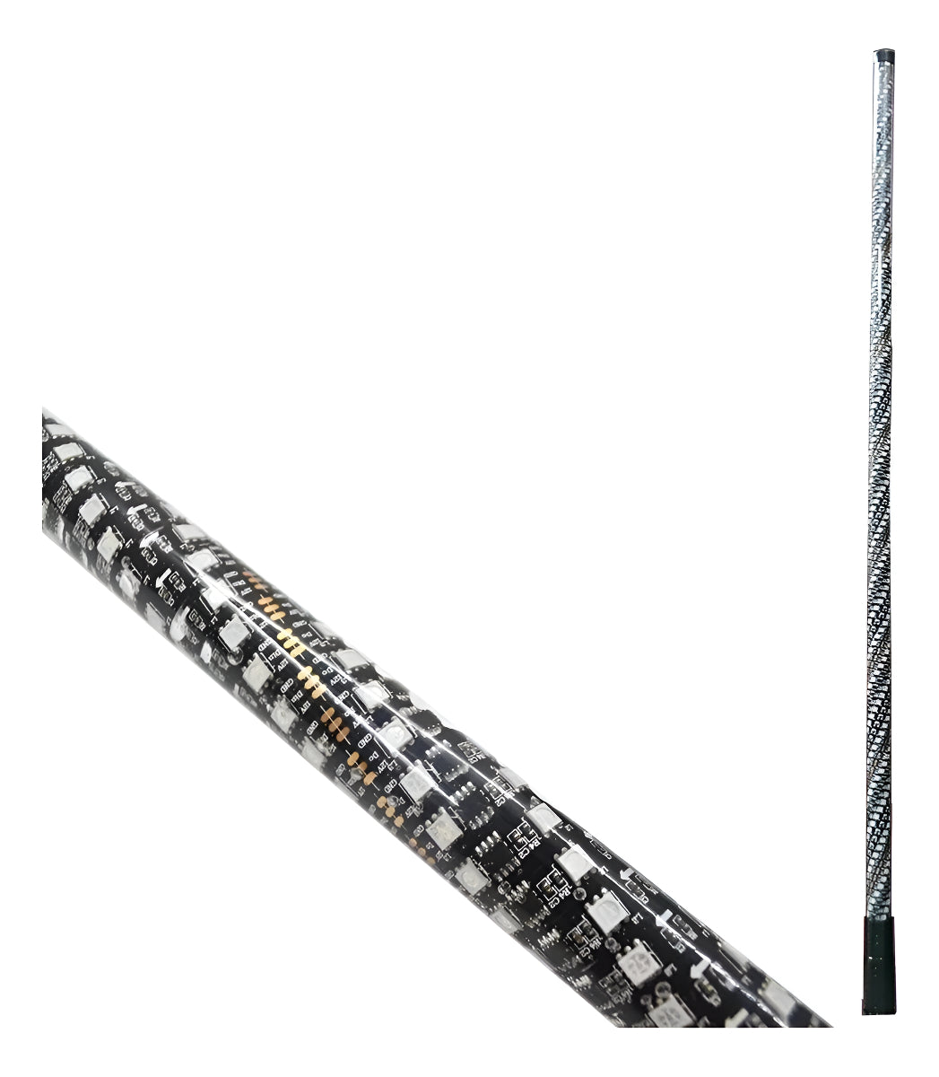 Asta Y Bandera Luz Multicolores 1 Pieza 90cm