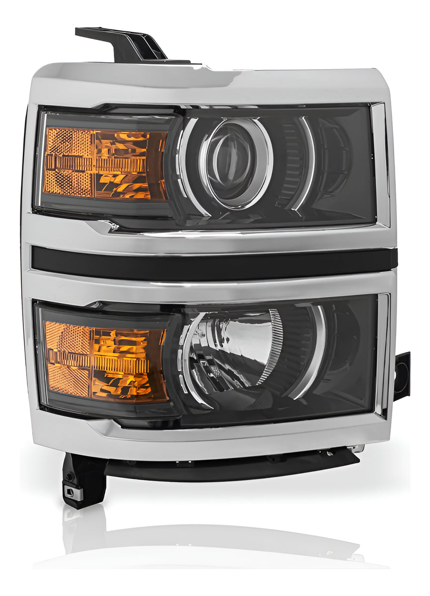 Faro Para Silverado Cheyenne 14-15 C/lupa C/foco Der.